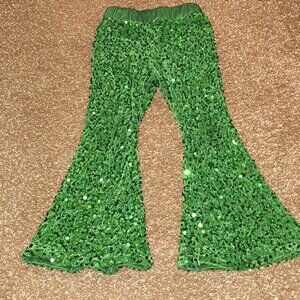 Green Sequin Pants - Girls Size 5
